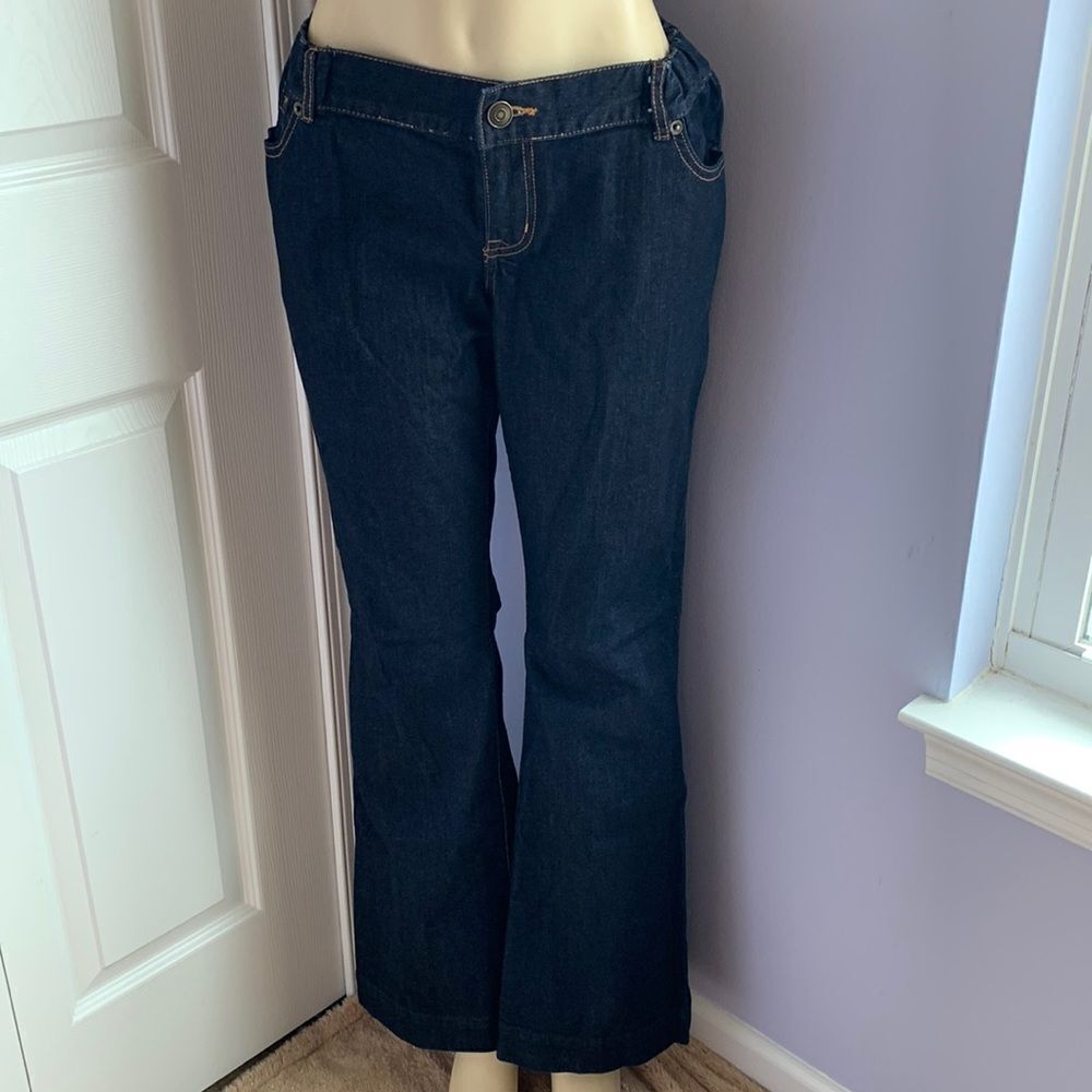 Liz Lange Maternity Bootcut Jeans Dk Blue Denim 8